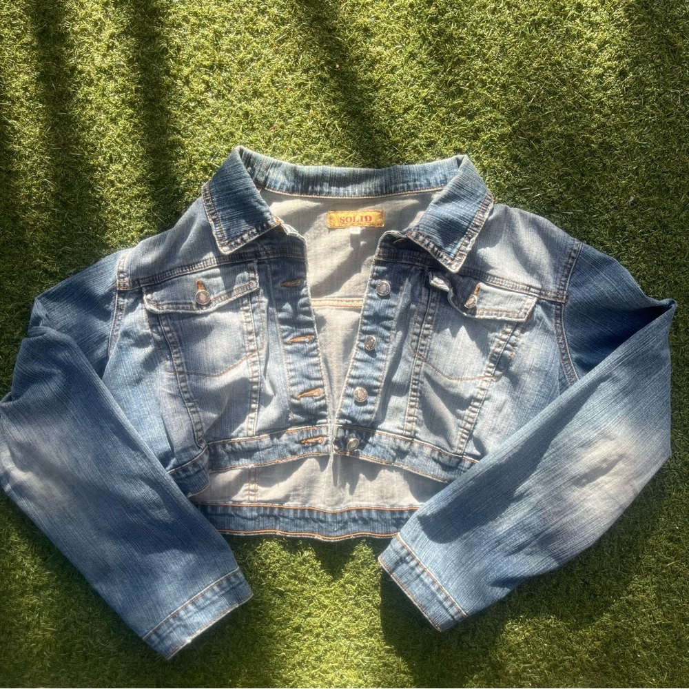 Vintage Solid Jean Jacket - Picture 2 of 5